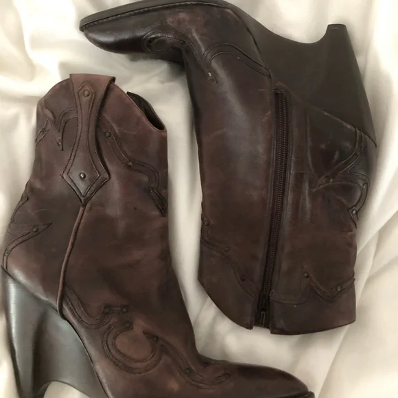 BCBGirls Dark Brown Heeled Boots - Picture 8 of 10